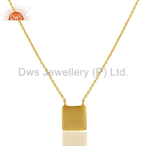 Sterling Silver Gold Plated Chain Nacklace Gender: Women
