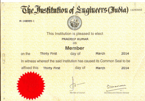 Chartered Engineer Certificate Services