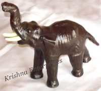 Leather Elephant Statue 