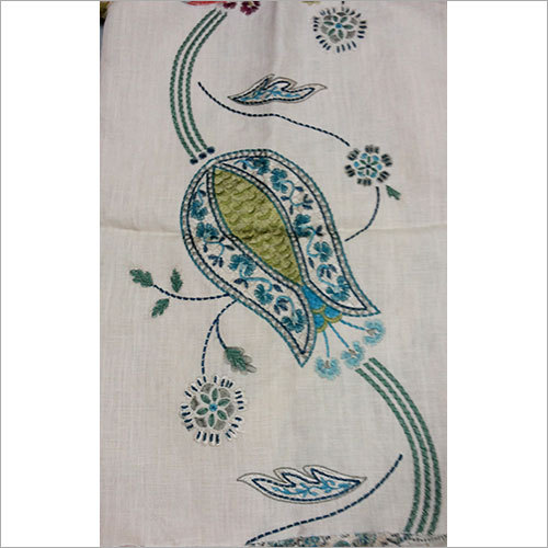 cotton crewel embroidered fabrics