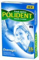Polident Denture Cleanser Tab. - Overnight Whitening (36's)