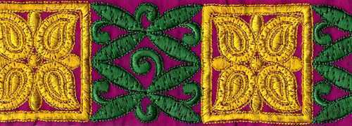 Designer Garment Lace - High-Quality Fibers, Variable Sizes, Purple | Classic Finish, Colorfast, Versatile Design