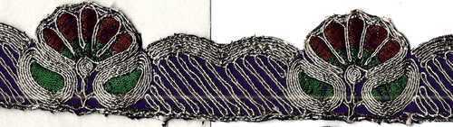 Decorative Cut Work Lace - Thread Yarn, Purple, Floral Pattern | Elegant Design, Fine Finish, Gorgeous Looks