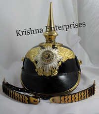 Eagle Badge Leather Helmet 