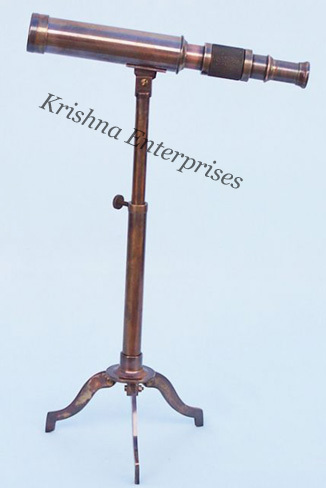 Antique Telescope With Stand