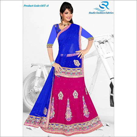 Expressive Pink Velvet Lehenga Choli