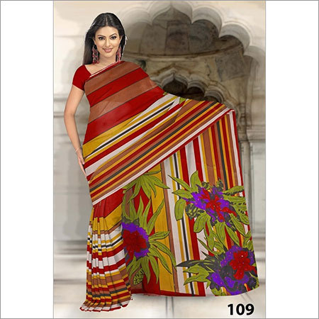 Emerald Printed Embroidery Sarees