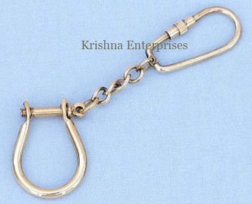 Hand cuff Brass Key Chain