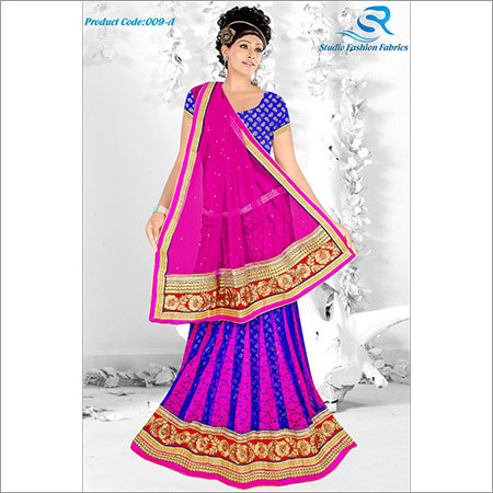 Pink Net Georgette Lehenga Choli