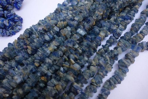 Blue And Gray Natural 34 Inch Kyanite Uncut Beads Gemstone One Strand 