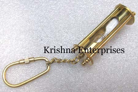 Brass Sand Timer Key Chain