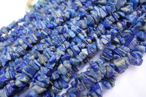 Blue Natural 34 Inch Lapis Uncut Beads Gemstone One Strand