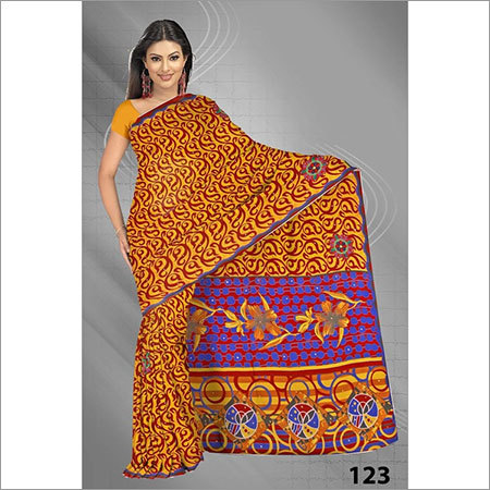 Printed Embroidery Saree Manufacture in Surat