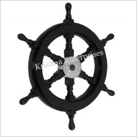 Wooden Black Ship Wheel