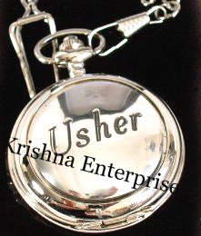 USHER Nickel Pocket Watch