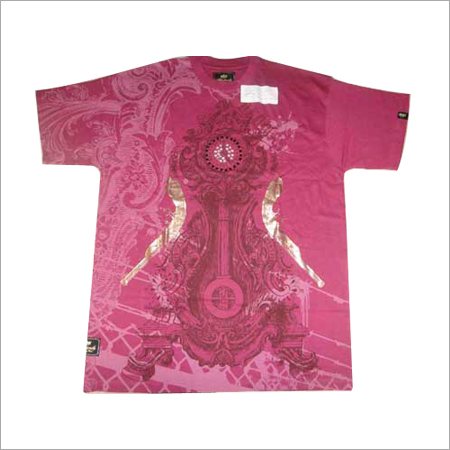 Mens Round Neck T Shirts - Cotton, M-XXL, Pink | Soft Fabric, Colorfast, Shrink Resistant, Trendy Summer Wear