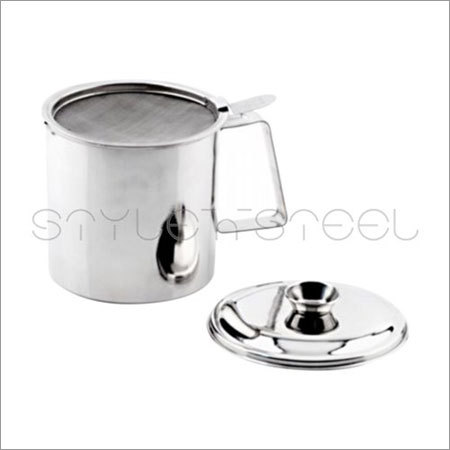 Oil Pot - Stainless Steel, 100x80x120 mm, 500ml | Easy Pouring, Durable, Polished Finish, LFGB SGS Certified