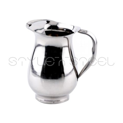 Diamond Jug - Stainless Steel, 1-2.5 Ltr | Glossy Finish, Lightweight, Smooth Edge, LFGB SGS Certified