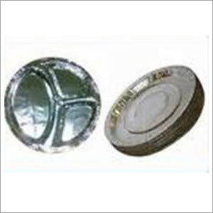 Silver Laminated Compartment Paper Plate