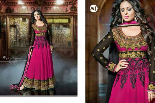 Semi Stitch Anarkali Suit