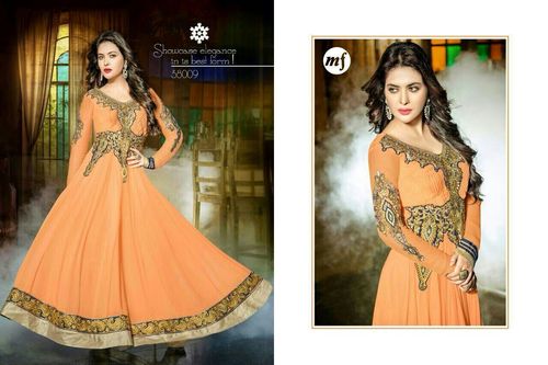 Semi Stitch Anarkali Suit