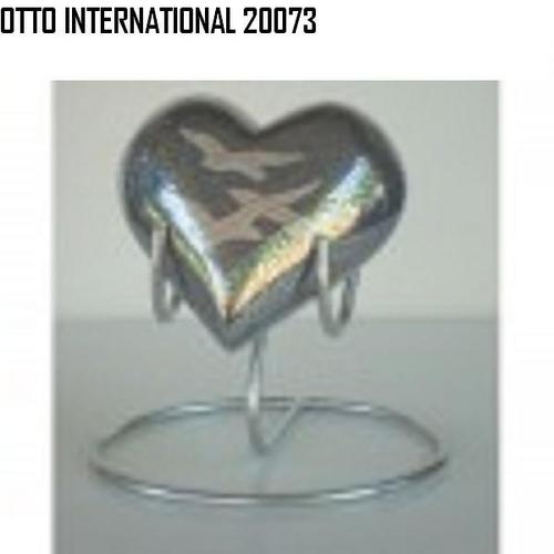 Brass Heart keepsake urns with stand