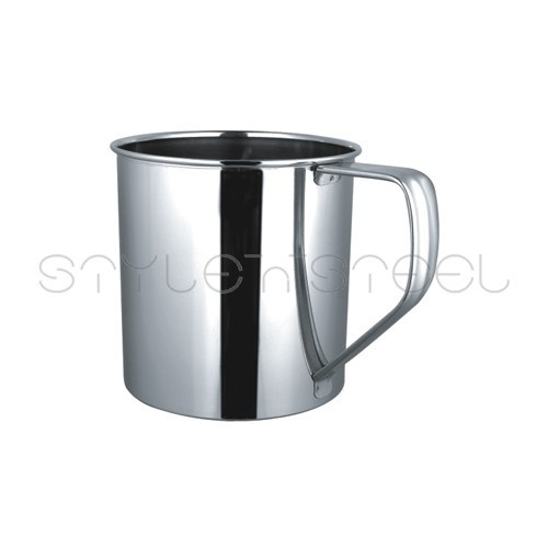 Deep Mug - Stainless Steel, 7-14 cm | Durable, Heat Resistant, Attached Handle, LFGB SGS Certified