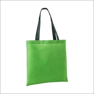 Non Woven Shopping Bag - Non-Woven Fabric, Variable Dimensions, Green Color | Durable, Lightweight, Reusable, Stylish, Reinforced Handles