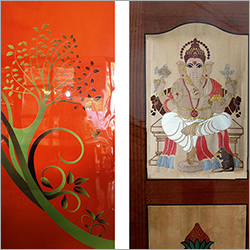 Painted Glass Plywood Doors