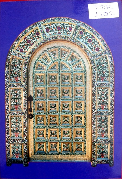 Carved Meenakari Door