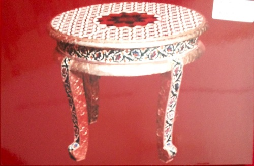 Round Meenakari Table