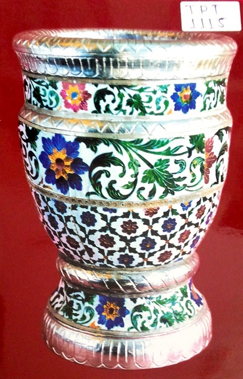 Meenakari Work Flower Pot