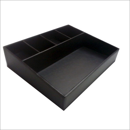 Leather stationery box stationery tray
