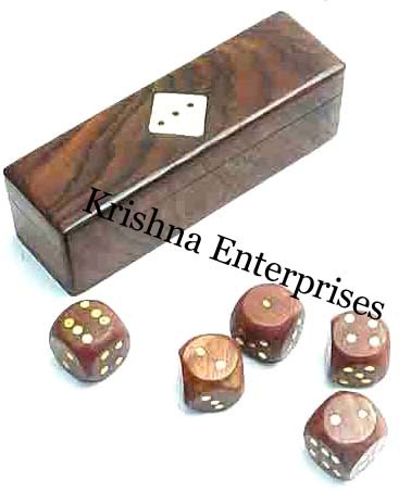Wooden Dice Game Box