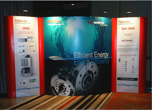 Pop Up Display Stand - Aluminum & Fabric Variable Dimensions Lightweight Under 20kg | Attractive Design Easy Setup LED Lighting Customizable