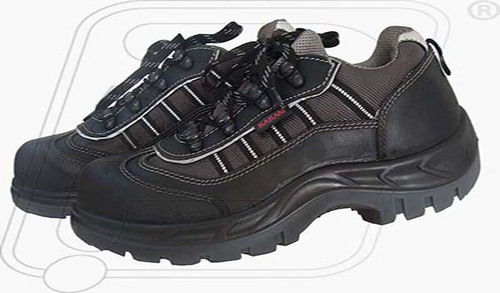 Sporty Look Safety Shoes - Leather PU, Sizes 6-10, Black | Oil Resistant, Anti-Slip, Heat Resistant, Antistatic