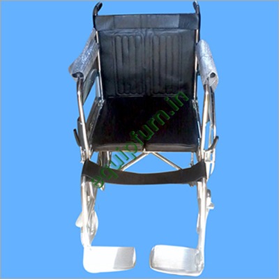 Stainless Steel Wheelchair - Foldable, Portable | Elegant Design, Flawless Finish, Easy to Scroll, Designed with Footrest