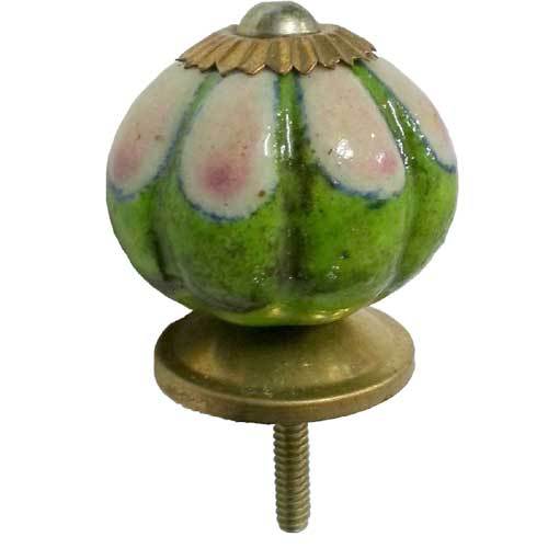 Green Ceramic Door Knobs 