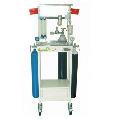 Anesthesia - Steel, 2x2 M Size, Portable | Bain & Jackson-Rees Circuits, Oxygen Flowmeter, Temperature Compensated Vaporizer