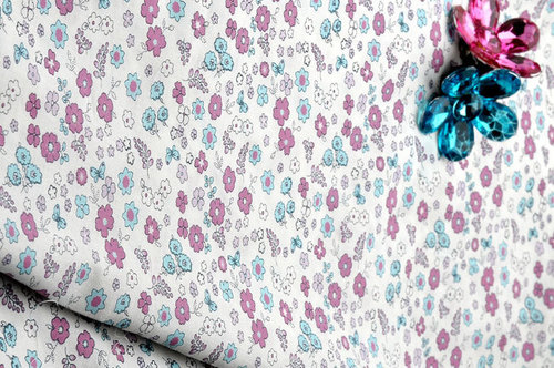 Cotton Printed Fabrics - 58 Inches Wide, Floral Print, White Color, 150 GSM | Soft Texture, Durable, Shrink Resistant, Versatile Usage