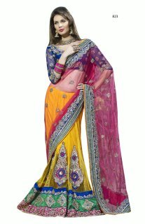 Multi Colored Lehenga Sarees