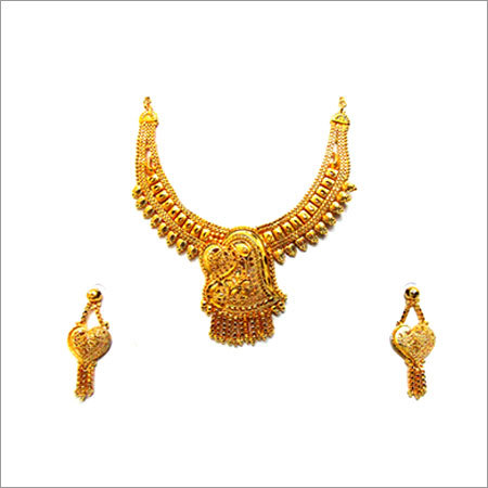 Calcatta Set - Copper & Brass Jewelry Set, Elegant Design, Gold Tone, Durable Material