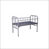 Hospital Baby Bed - Steel Material, Variable Dimensions | Epoxy Powder Coated, Easy Cleaning, Floor Protection, Sturdy Design, Safe Rails