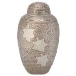 Brass engraving fall leaves cremation urns