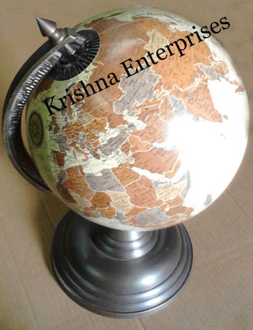 Antique Desktop Brass Globe 