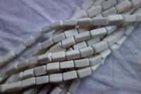 Natural 10 Strandx14 Inch Indian White Turquoise  3x7mm To 3x6mm Plain Cube Gemstone  Beads  