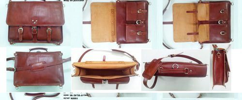 Red Leather Briefcase Bag