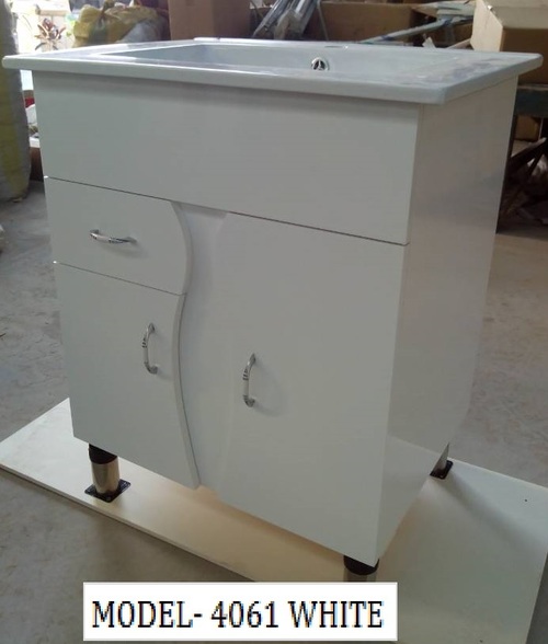 ceramic basin with cabinet
