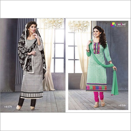 embroidered chanderi suit - SAJDA