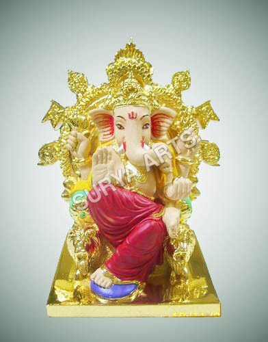 Gold Plated Ganesha Idol By SURYA ARTS